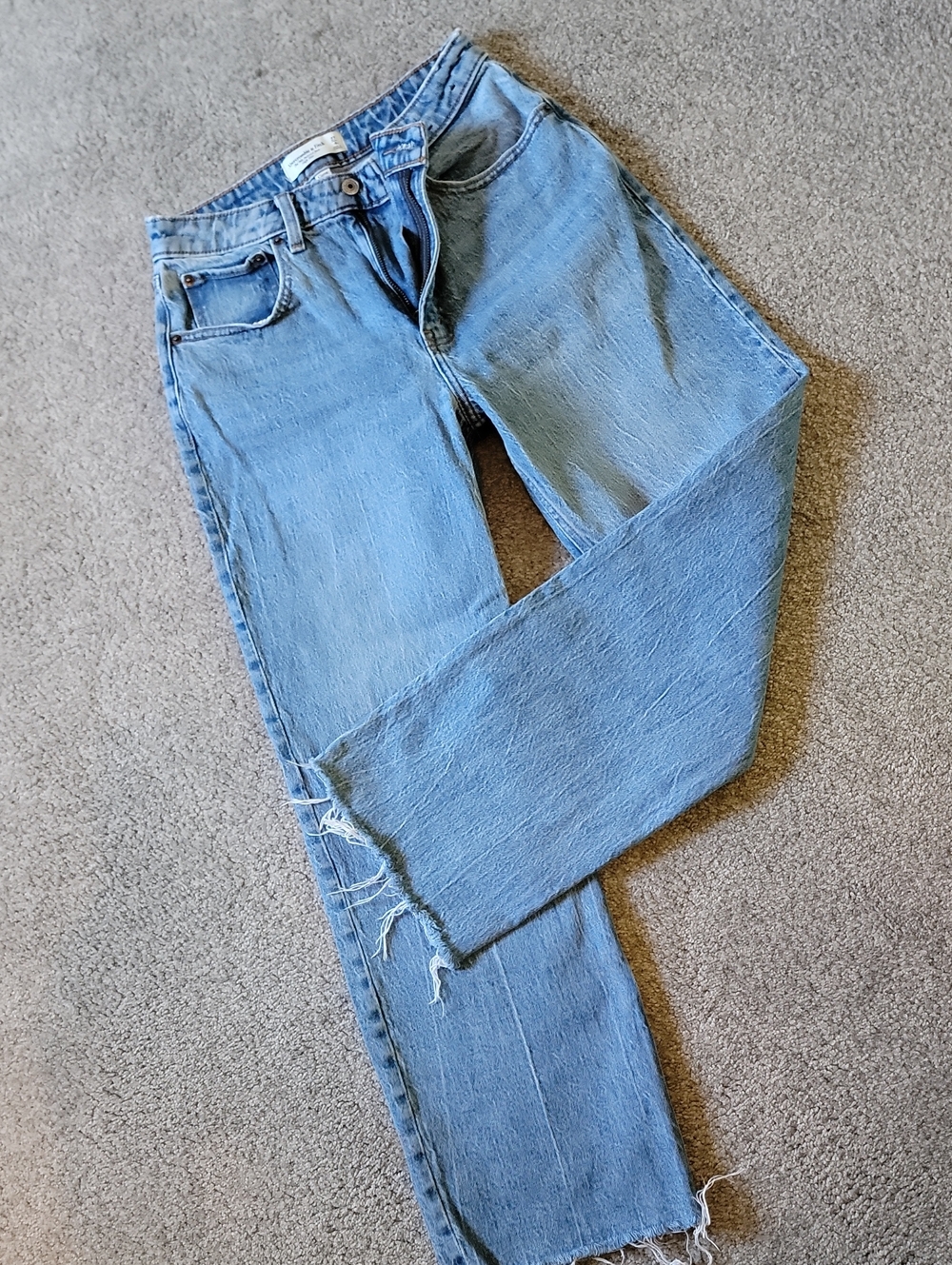 Abercrombie & Fitch Womans 90's Relaxed Fit High Rise Curve Love Jeans